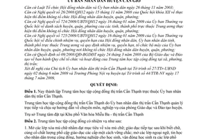 Quyết định 15/2009/QĐ-UBND thành lập Trung tâm Học tập Cộng đồng thị trấn Cần Thạnh Cần Giờ