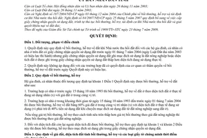 Quyết định 12/2009/QĐ-UBND bồi thường, hỗ trợ đất đối hộ gia đình, cá nhân nhà ở đất nông nghiệp trước ngày 01/7/2004 tỉnh Bến Tre