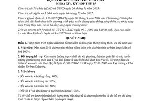 Nghị quyết 08/2009/NQ-HĐND phát triển giao thông nông thôn Vĩnh Phúc 2009 - 2015