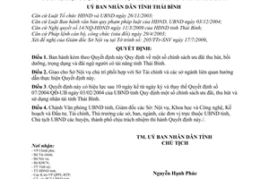 Quyết định 08/2009/QĐ-UBND chính sách ưu đãi thu hút, bồi dưỡng, trọng dụng đãi ngộ người có tài năng tỉnh Thái Bình