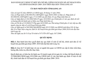 Quyết định 41/2009/QĐ-UBND  chế độ, chính sách dân số- kế hoạch hóa ga đình
