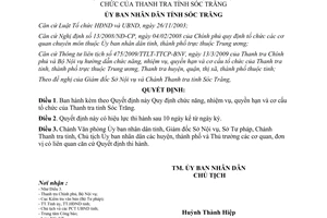 Quyết định 25/2009/QĐ-UBND chức năng nhiệm vụ quyền hạn cơ cấu tổ chức Thanh tra Sóc Trăng