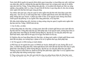 Chỉ thị 03/2009/CT-UBND tăng cường công tác quản lý tài nguyên nước dưới đất Sóc Trăng