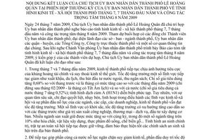 Thông báo 553/TB-VP kết luận Chủ tịch UBND thành phố Lê Hoàng Quân phiên họp thường kỳ tình hình kinh tế - xã hội thành phố công tác trọng tâm