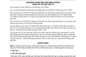 Nghị quyết 08/2009/NQ-HĐND công tác dân số kế hoạch hoá gia đình Bình Phước