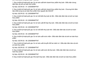 Thông tư 47/2009/TT-BNNPTNT quy chuẩn kỹ thuật quốc gia điều kiện an toàn vệ sinh thực phẩm sản xuất thuỷ sản