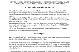 Quyết định 175/QĐ-UBND  công bố bộ thủ tục hành chính