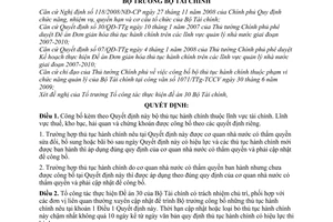 Quyết định 1901/QĐ-BTC công bố bộ thủ tục hành chính lĩnh vực tài chính