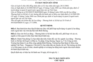 Quyết định 54/2009/QĐ-UBND  Quy chế phối hợp tuyển dụng quản lý lao động nước ngoài