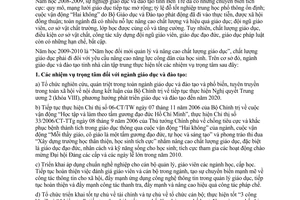 Chỉ thị 07/2009/CT-UBND thực hiện nhiệm vụ năm học 2009-2010 Bến Tre