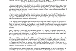 Chỉ thị 25/CT-UBND 2009 quản lý thu thuế hoạt động xây dựng đơn vị ngoại tỉnh Thừa Thiên Huế