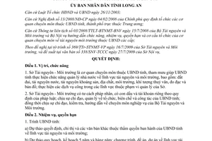 Quyết định 44/2009/QĐ-UBND chức năng nhiệm vụ quyền hạn cơ cấu tổ chức Sở TNMT