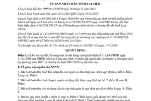 Quyết định 19/2009/QĐ-UBND bãi bỏ sửa đổi Quyết định 71/QĐ-UBND Lai Châu