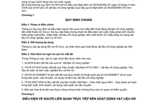 Thông tư 23/2009/TT-BCT hướng dẫn Nghị định 39/2009/NĐ-CP vật liệu nổ công nghiệp