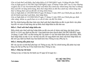 Thông tư 162/2009/TT-BTC sửa đổi mức thuế suất nhập khẩu ưu đãi mặt hàng sữa biểu thuế nhập khẩu ưu đãi