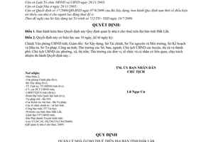 Quyết định 24/2009/QĐ-UBND quản lý nhà ở cho thuê tỉnh Đắk Lắk