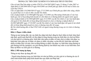 Thông tư 164/2009/TT-BTC thuế thu nhập cá nhân người trúng thưởng tại điểm vui chơi giải trí
