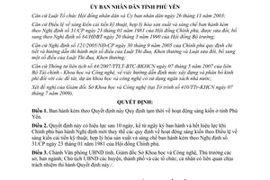 Quyết định 1476/2009/QĐ-UBND hoạt động sáng kiến Phú Yên