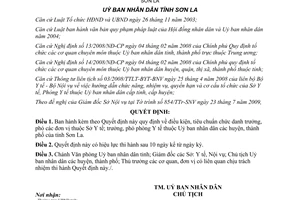 Quyết định 31/2009/QĐ-UBND điều kiện tiêu chuẩn Trưởng Phó đơn vị thuộc Sở Y tế