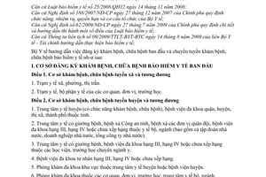 Thông tư 10/2009/TT-BYT hướng dẫn đăng ký khám chữa bệnh ban đầu chuyển tuyến khámchữa bệnh bảo hiểm y tế