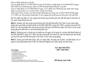 Thông tư 165/2009/TT-BTC ngừng thu lệ phí qua lại biên giới đất liềnViệt Nam và nước láng giềng