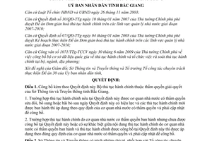 Quyết định 81/QĐ-UBND công bố bộ thủ tục hành chính