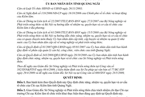 Quyết định 39/2009/QĐ-UBND nhiệm vụ quyền hạn Chi cục Kiểm lâm Quảng Ngãi