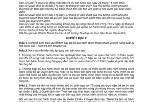 Quyết định 1952/QĐ-UBND công bố bộ thủ tục hành chính