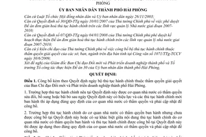 Quyết định 1594/QĐ-UBND công bố bộ thủ tục hành chính