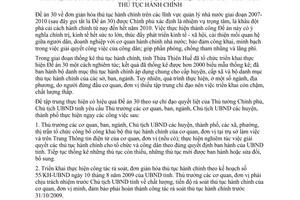 Chỉ thị 26/CT-UBND năm 2009 thực hiện Đề án đơn giản hóa TTHC Thừa Thiên Huế