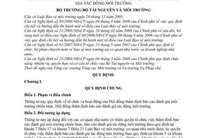 Thông tư 13/2009/TT-BTNMT tổ chức hoạt động Hội đồng thẩm định báo cáo đánh giá môi trường chiến lược