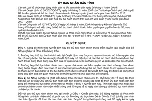 Quyết định 2187/QĐ-UBND công bố bộ thủ tục hành chính