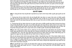 Quyết định 1003/QĐ-UBND công bố Bộ thủ tục hành chính