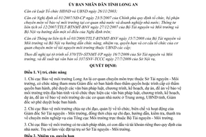 Quyết định 46/2009/QĐ-UBND chức năng nhiệm vụ quyền hạn Chi cục BVMT Long An