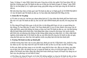 Chỉ thị 10/2009/CT-UBND triển khai thực hiện Luật Thi hành án dân sự Đà Nẵng
