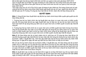 Quyết định 1006/QĐ-UBND công bố Bộ thủ tục hành chính