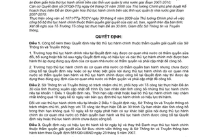 Quyết định 1005/QĐ-UBND công bố Bộ thủ tục hành chính