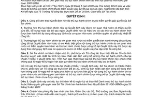 Quyết định 1000/QĐ-UBND công bố Bộ thủ tục hành chính