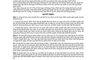 Quyết định 1007/QĐ-UBND công bố Bộ thủ tục hành chính