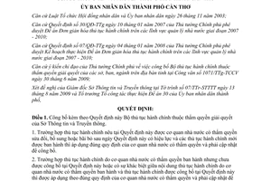 Quyết định 2556/QĐ-UBND 2009 công bố thủ tục hành chính Sở Thông tin