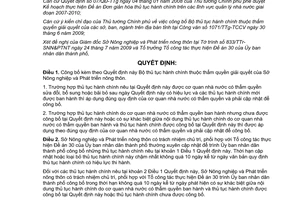 Quyết định 2559/QĐ-UBND 2009 công bố thủ tục hành chính Sở Nông nghiệp Phát triê