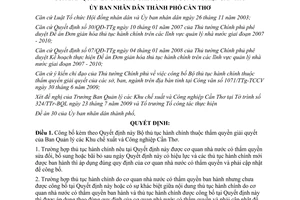 Quyết định 2562/QĐ-UBND 2009 công bố thủ tục hành chính Ban Quản lý Khu chế xuất