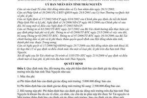 Quyết định 26/2009/QĐ-UBND  mức thu chế độ thu, nộp quản lý sử dụng phí thẩm định báo cáo đánh giá tác động môi trường