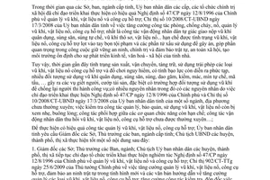 Chỉ thị 19/2009/CT-UBND quản lý vũ khí vật liệu nổ công cụ hỗ trợ đảm bảo an ninh trật tự Hà Tĩnh
