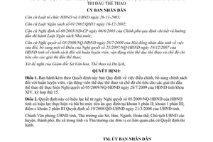 Quyết định 47/2009/QĐ-UBND chính sách huấn luyện viên vận động viên Vĩnh Phúc