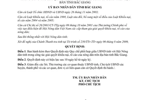 Quyết định 83/2009/QĐ-UBND Quy chế phối hợp giữa UBND với Hội Nông dân Bắc Giang