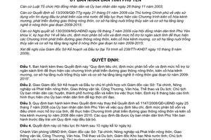 Quyết định 1553/2009/QĐ-UBND hỗ trợ giao thông kênh mương cơ sở nuôi trồng thủy sản Phú Yên