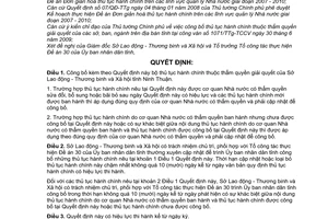 Quyết định 234/QĐ-UBND công bố bộ thủ tục hành chính