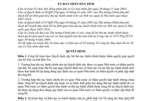 Quyết định 2015/QĐ-UBND công bố bộ thủ tục hành chính