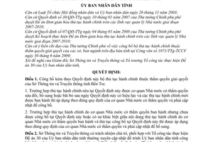 Quyết định 2002/QĐ-UBND công bố bộ thủ tục hành chính